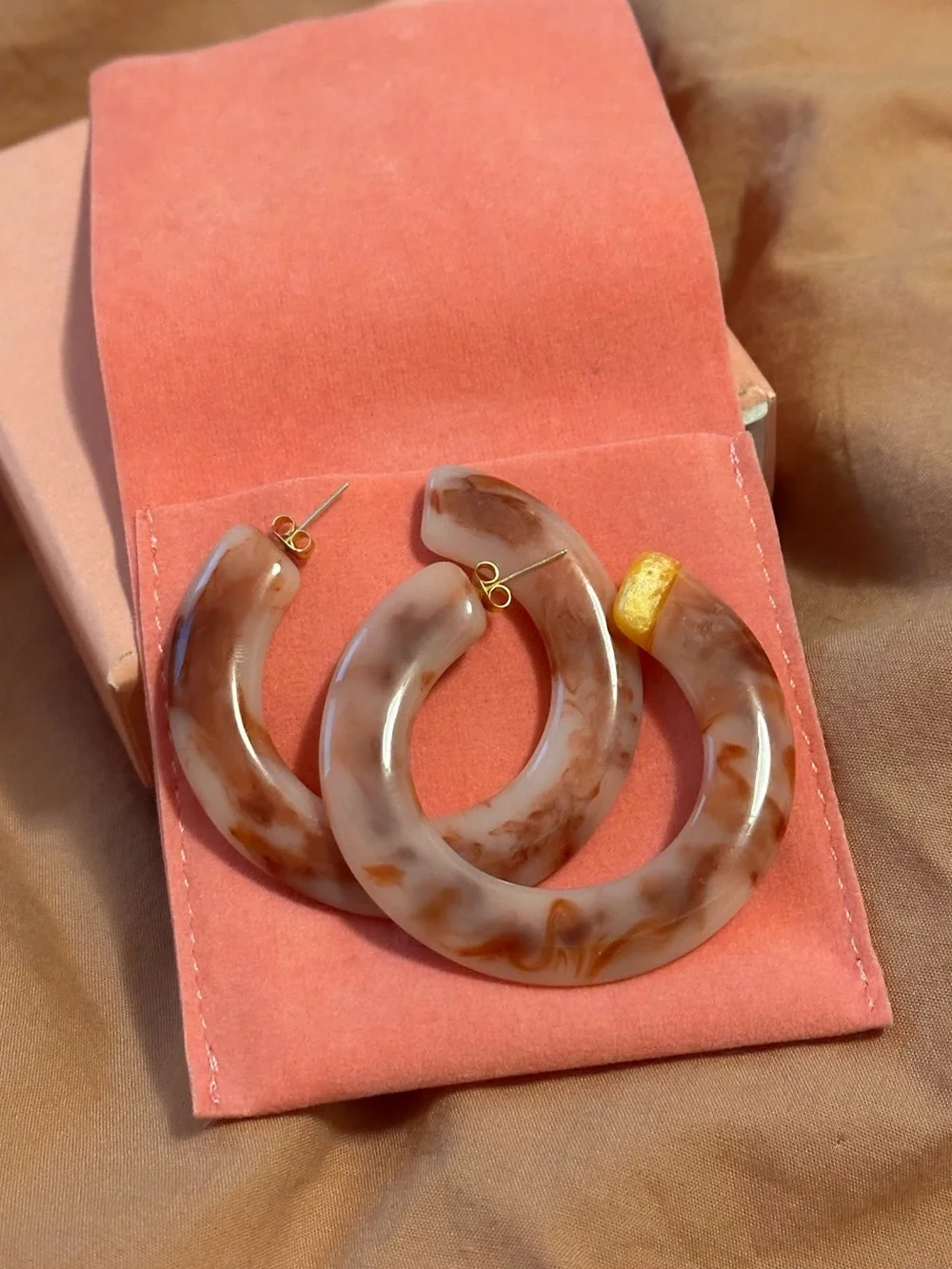 Cult Gaia Mira Earrings in Ruby Resin Hoops